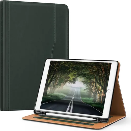 Miniatura 10 de OKP Funda para iPad de 9ª generación 2021/8ª generación 2020/7ª generación 2019 de 10.2 pulgadas, funda con visión multiángulo, cuero PU con soporte