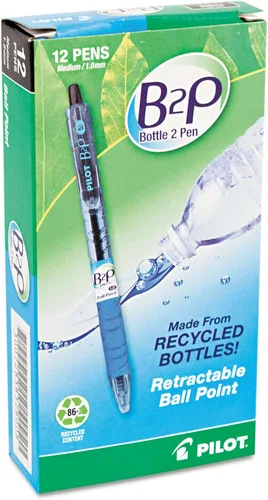 Miniatura 2 de PILOT Bolígrafo 32800, retráctil, agarre de goma, Med Pt, negro