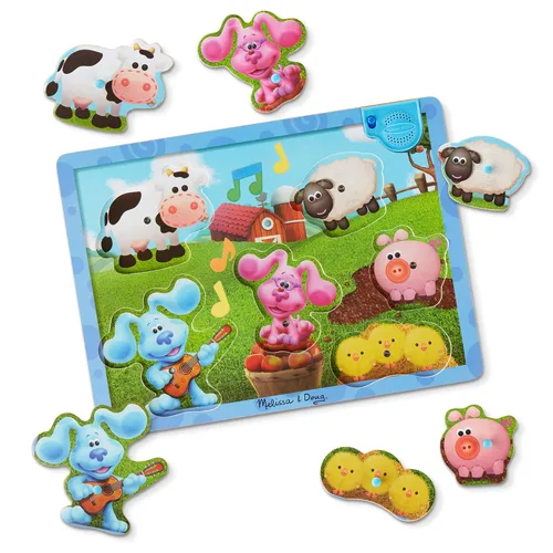 Miniatura 4 de Melissa & Doug Blue's Clues & You! Rompecabezas de madera con sonido - Granja musical (6 piezas)