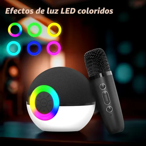 Miniatura 3 de goopow Mini máquina de karaoke con altavoz para niños y adultos, micrófono portátil con Bluetooth y juguetes de canciones con luz LED, el mejor
