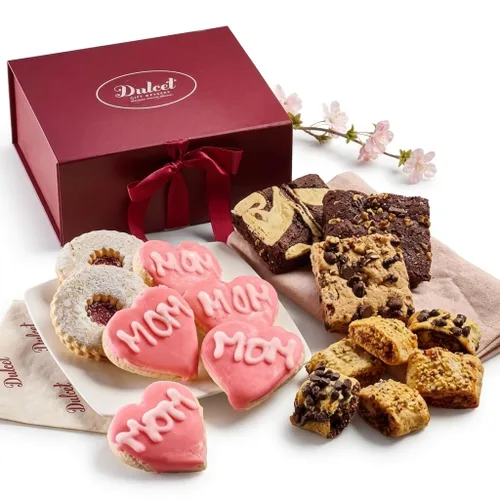 Miniatura 11 de Dulcet Gift Baskets Caja de regalo de la colección de chocolate definitiva rellena con brownie de dulce de leche, rugelah escamoso, pastel