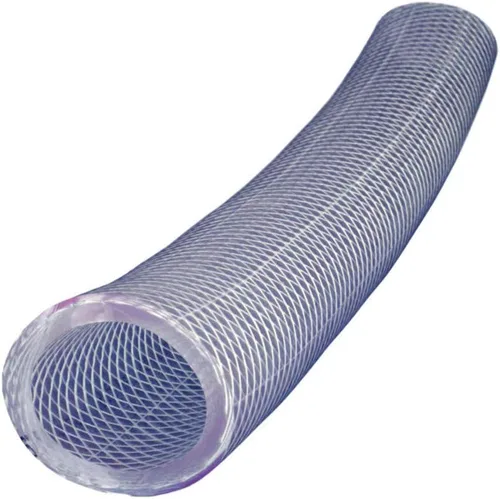 Duda Energy HPpvc150-001ft Manguera de vinilo resistente a químicos y UV, tubo de PVC trenzado transparente y flexible de alta presión, resistente,