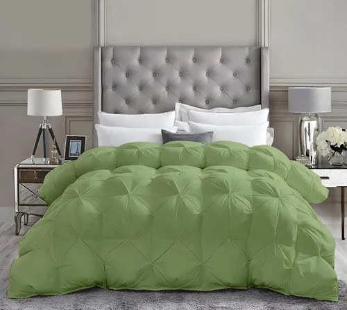Miniatura 15 de Lujoso para todas las estaciones – Colección de hotel – Estilo Pintuck – 100% algodón orgánico tamaño Twin XL 68 x 92 pulgadas, edredón plisado de 1