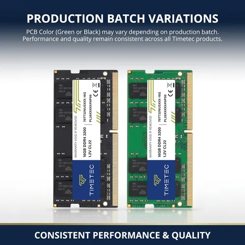 Miniatura 6 de Timetec Premium 16GB DDR4 3200MHz (o 2933MHz o 2666MHz) PC4-25600 Sin ECC Sin Búfer 1.2V CL22 2Rx8 Dual Rank 260 Pines SODIMM Memoria RAM de Rango