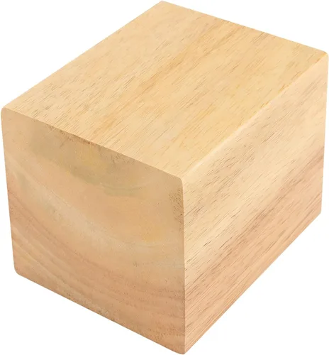 Miniatura 4 de Paquete de 4 elevadores de madera de 4 pulgadas, elevadores de cama de madera resistente, elevadores cuadrados de madera maciza para sofá, mesa