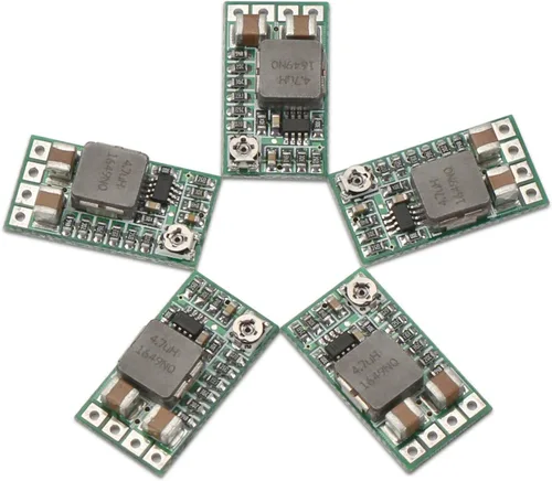 Miniatura 7 de DROK Regulador de 5 V, 5 unids Mini Reductor de Voltaje DC 4.5-24V 12V 24V Paso abajo a 5V Buck Convertidor Junta 3A Voltios Transformador Reductor
