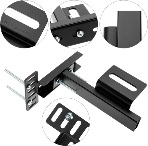 Miniatura 7 de QWORK Soportes de marco de cama de metal ajustables – Kit de extensión de cabecero atornillado para camas individuales, matrimoniales y queen