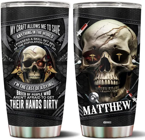 Miniatura 21 de Vaso personalizado de regalo para hombres fotógrafos, 20 onzas, taza de viaje de acero inoxidable aislada, botella de agua, Navidad, cumpleaños, día