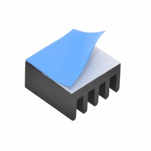 Miniatura 3 de Disipador de calor de aluminio negro con cinta adhesiva conductora térmica, enfriador de disipador de calor de 9 × 9 × 0.197 in para enfriar