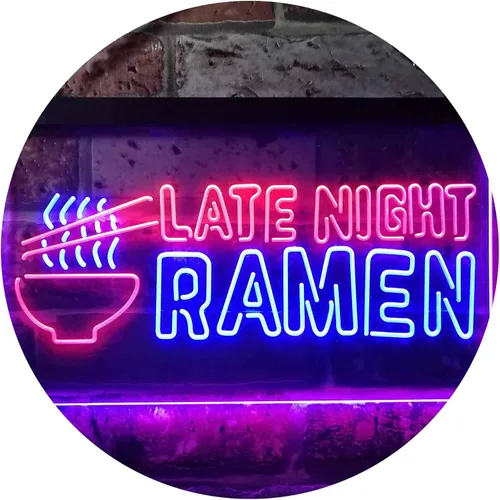 Miniatura 11 de ADVPRO Letrero de neón LED de doble color para ramen japonés de ramen, azul y rojo, 12 "x 8.5" st6s32-i3305-br