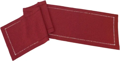Miniatura 2 de Tapetes de mesa rectangulares de poliéster con vainica, hechos a mano