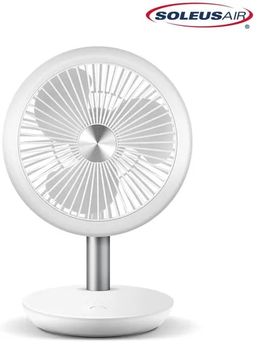 Miniatura 3 de Soleus Air Ventilador de mesa portátil, ventilador de escritorio pequeño de 7 pulgadas, batería recargable de 4000 mAh, ventilador de piso USB
