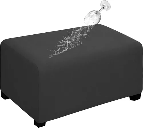 Miniatura 29 de Easy-Going Funda para Otomán Elástica 100% Doble Impermeable Rectangular Plegable Taburete de Almacenamiento Protector de Muebles Funda Suave