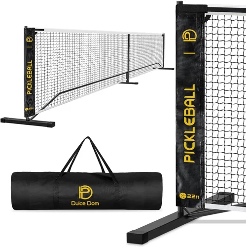 Miniatura 8 de DULCE DOM Red de pickleball portátil para exteriores con kit de marcado de cancha, redes de pickleball de 22 pies regulación USAPA tamaño completo