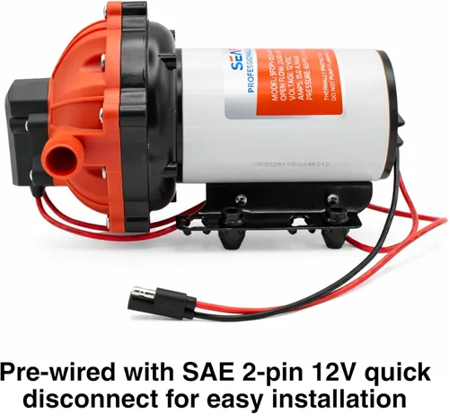 Miniatura 3 de SEAFLO bomba de agua de diafragma de alta presión, 12V, 5.5 GPM, 60 PSI