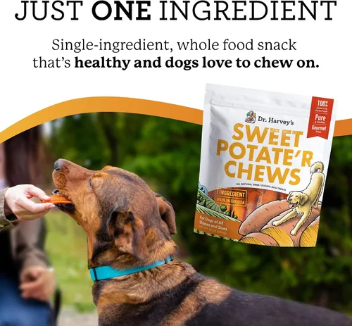 Miniatura 3 de Dr. Harvey's Sweet Potate'r Chews - Golosina natural de batata para perros (16 onzas)