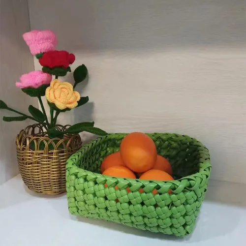 Miniatura 4 de ECYC Material de tejido de ratán sintético plano de 17.64 oz, ratán de plástico para tejer y reparar silla, mesa, manualidades, 01