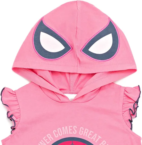 Miniatura 5 de Marvel Spider-Man Big Girls Cosplay Tank Top Dolphin Active y French Terry Shorts 14-16, Spider-man