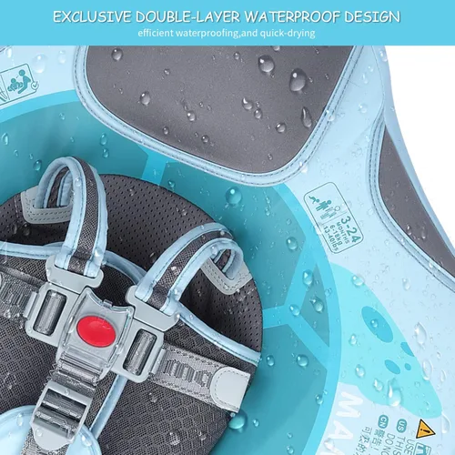 Miniatura 3 de Flotadores para bebé para piscina con dosel toldo de protección solar extraíble Mambobaby Float No Inflable Mejora Añadir cola Evitar Voltear