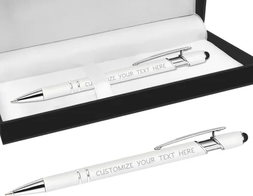 Miniatura 20 de Bolígrafos personalizados con lápiz óptico y grabado gratis, bolígrafos personalizados para negocios, graduación, aniversarios (hasta 500 unidades)