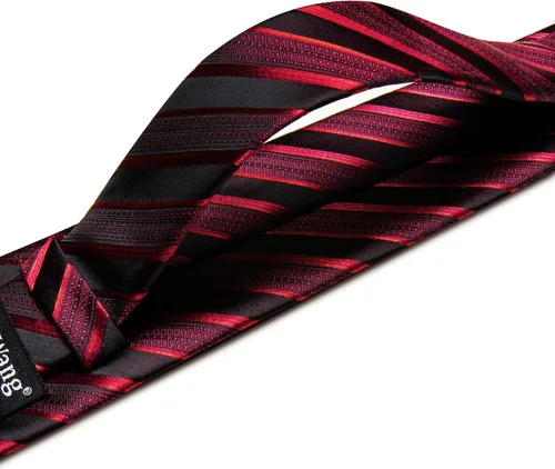 Miniatura 119 de Barry.Wang Juego de corbatas para hombre, corbata de seda a rayas, tejido a cuadros, gemelos formales, negocios, boda