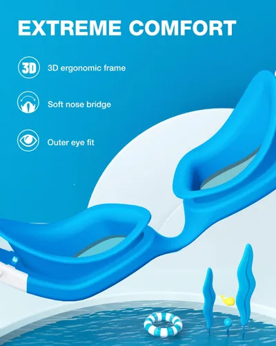 Miniatura 3 de ZIONOR Gafas de natación para niños, G1 MINI con protección UV, polarizadas, antivaho, para edades de 6 a 14 años A2