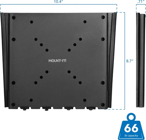 Miniatura 5 de Mount-It! Soporte de pared fijo para TV de perfil bajo, diseño empotrado ultra delgado para pantallas de 23 a 42 pulgadas, compatible con VESA 200 x