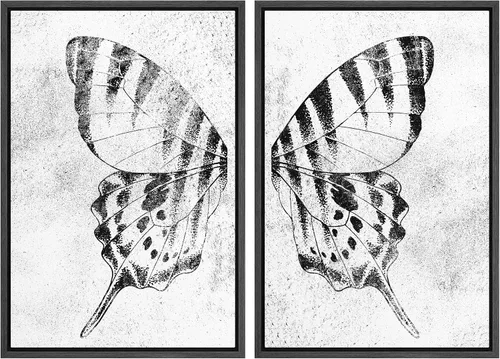 Miniatura 88 de SIGNWIN Lienzo enmarcado para pared, ilustraciones abstractas texturizadas en tonos beige terrosos, arte moderno, decorativo, contemporáneo
