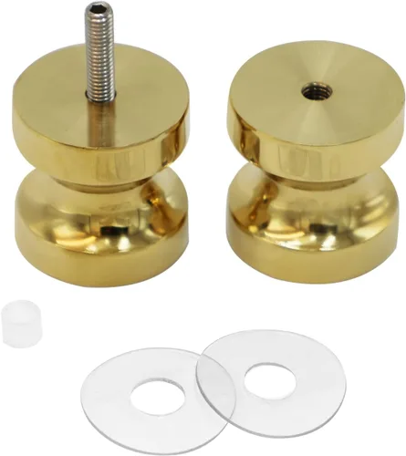 Miniatura 5 de CKB Pomo de puerta de cristal de ducha, tirador de doble cara para vidrio de 5/16"~1/2", acero inoxidable con superficie dorada pulida, manija