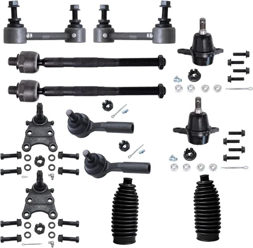 Miniatura 108 de Detroit Axle – Kit de suspensión delantera para Hyundai 2013-2018 Santa Fe 2 enlaces de barra de estabilizador 4 varillas de amarre interiores