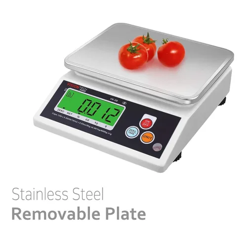 Miniatura 2 de VisionTechShop VK-2D - Báscula de cocina de alimentos de alta calidad de 0.00 oz, conmutable en libras/oz/kg/g, báscula de alimentos con placa