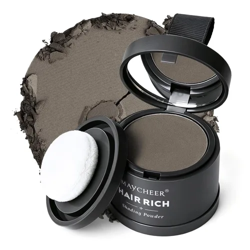 Miniatura 17 de Polvo de retoque de raíz, sombra de línea capilar negra para cabello delgado, cobertura de cabello gris, mujeres y hombres