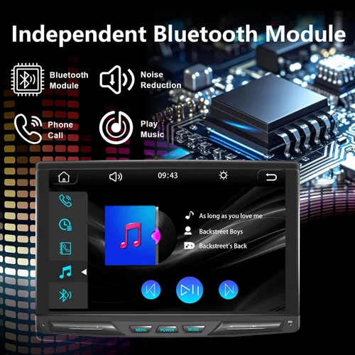 Miniatura 5 de Estéreo inalámbrico para automóvil de 10.1 pulgadas, desmontable y ajustable, Apple Carplay y Android Auto con pantalla táctil IPS de 1280 x 800