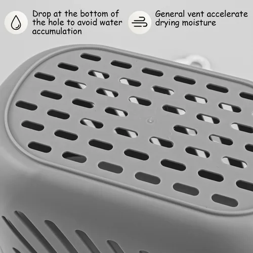 Miniatura 3 de Cesta colgante de ducha de plástico, organizador de ducha colgante con gancho, organizador de cocina portátil, cesta de almacenamiento para baño