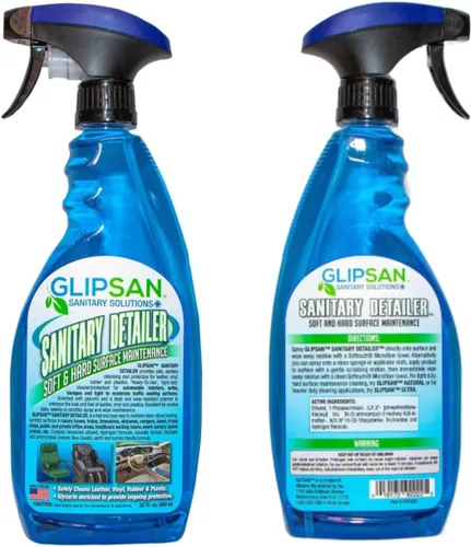 Miniatura 3 de Glipsan - Detalle de spray y toallitas, mantenimiento de superficies suaves y duras, para cuero, vinilo, goma y plásticos, 22 onzas líquidas