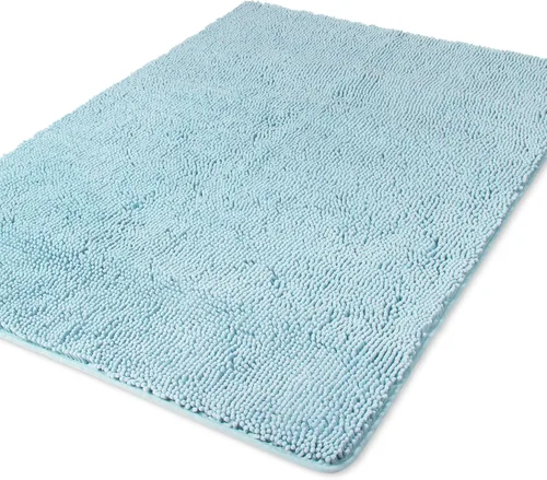Miniatura 219 de Yeaban Alfombra de pasillo de baño de 24 x 72 pulgadas, antideslizante, alfombra de baño larga de felpilla gruesa, absorbente y lavable, alfombra