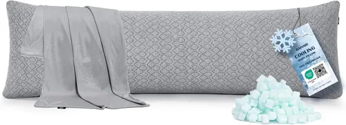 Miniatura 10 de Rainmr Almohada de Espuma Viscoelástica Gruesa para el Cuerpo - Almohada Completa para Dormir de Lado - con Funda de Almohada de Enfriamiento Gris