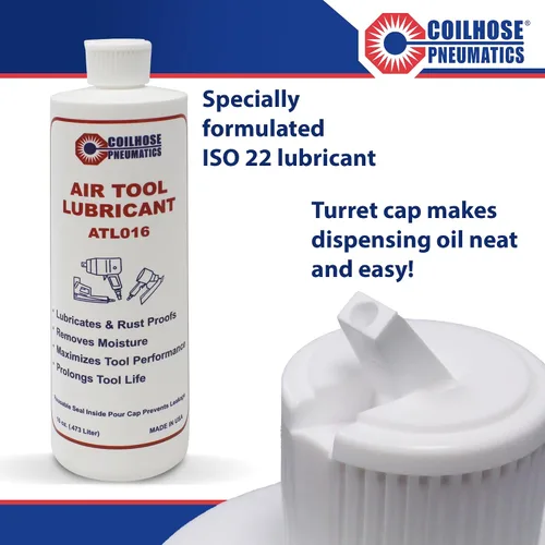 Miniatura 2 de Coilhose Pneumatics Lubricante para herramientas neumáticas, botella de 16 onzas (lubricante ATL016, paquete de 4)