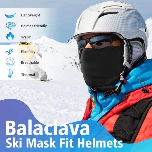 Miniatura 11 de Pasamontañas de invierno para hombres y mujeres, resistente al viento, máscara térmica para clima frío, para ciclismo, esquí, escalada