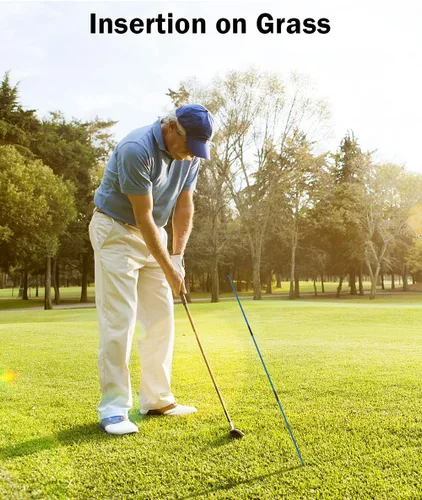 Miniatura 4 de Rhino Valley Palos de alineación de golf – Cañas de práctica de golf plegables para apuntar, poner, entrenador de swing completo, corrector