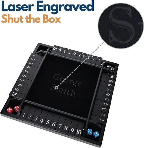 Miniatura 2 de WE Games Juego de mesa personalizado para 4 jugadores, 8.5 pulgadas, tinte negro, regalos personalizados para novio, regalos de inauguración