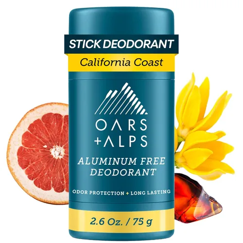 Miniatura 9 de Oars + Alps Desodorante sin aluminio para hombres Protección contra olores de larga duración, transparente y libre de residuos blancos