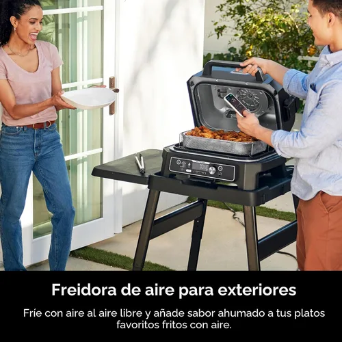 Miniatura 4 de Ninja OG951 Woodfire Pro Connect Premium XL - Parrilla y ahumador para exteriores, Bluetooth, habilitado por app, parrilla maestra 7-en-1, ahumador