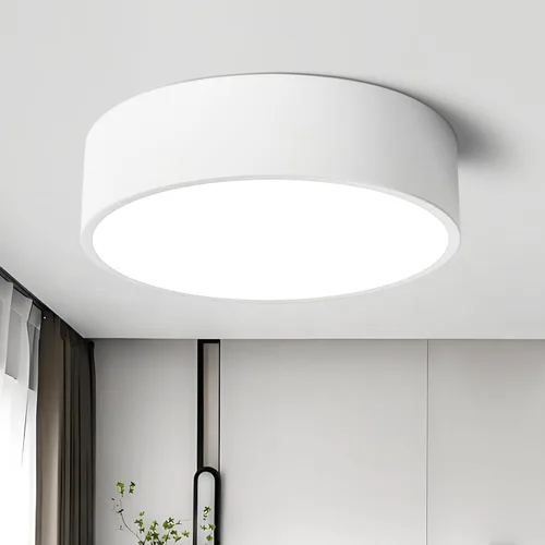 Miniatura 12 de Lámpara LED Regulable de Montaje Empotrado Cerca del Techo, Accesorio de Iluminación de Sala de Estar, Lámparas de Techo Redondas Blancas Modernas