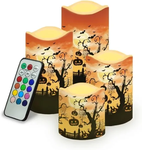 Miniatura 18 de Jeiento American Flag Flameless Candles 4 Pack 4th of July Home Decoration Flower American Flag LED Candles Battery Operated with Timer Remote