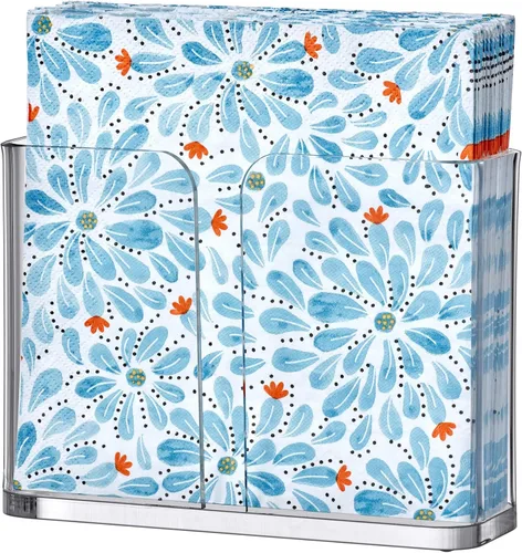 Miniatura 6 de Amazing Abby Servilletero acrílico para toallas de invitados (8.5 x 4.5 pulgadas), dispensador de servilletas de plástico con almohadillas