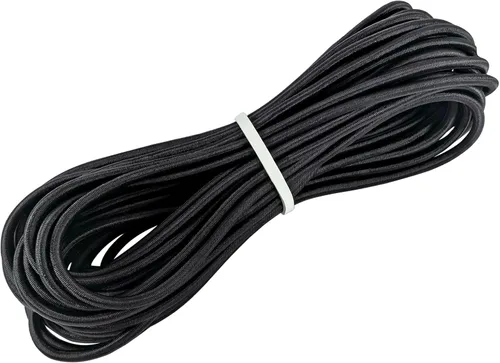 Miniatura 5 de Cuerda elástica de 1/4 de pulgada de diámetro, 50 pies de longitud, cuerda elástica para kayak, color negro, goma real y resistente a los rayos UV
