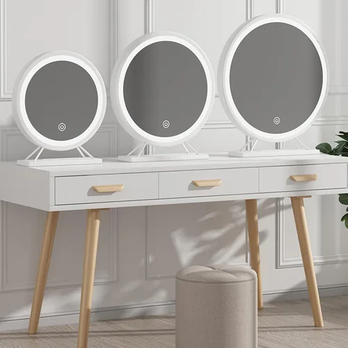 Miniatura 7 de Espejo de mesa, espejo de encimera, espejo de afeitado de baño, tocador de mesa, tocador cosmético, espejo circular para peinar el cabello, belleza