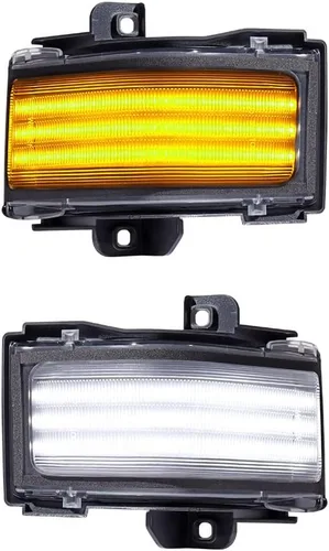 Compatible con Ford Super Duty 2017-2022 2023 F250 F350 F450 F550 2X luz de señal de giro para espejo lateral de circulación diurna DRL lámpara de