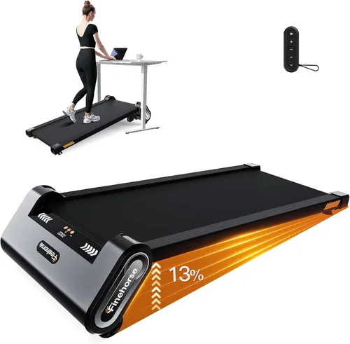 FINEHORSE - Cinta de rodadura con inclinación automática, 6 en 1 para debajo del escritorio, caminadora con 6 niveles de inclinación, caminadoras